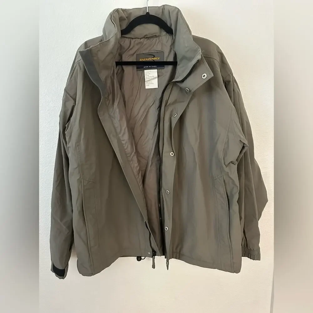 Men's Khaki/Olive Green Endurance Jacket Size Large